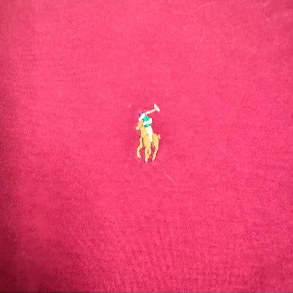 Polo Ralph Lauren soft collared long sleeve maroon logo pony cotton shirt 4XLT - Picture 8 of 8